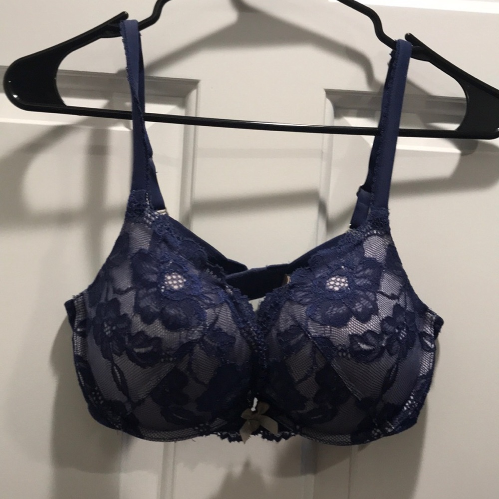 Blue and Cream Bra from Victoria Secret. It's a 34D